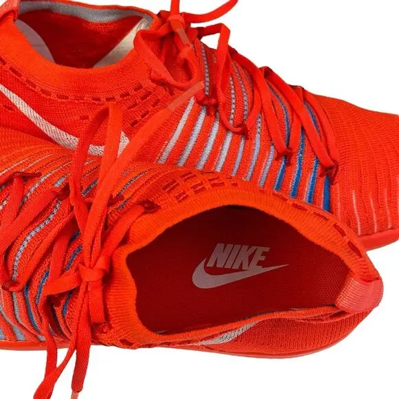 Nike Free Transform Flyknit Running Shoes Womens 8.5 Crimson Orange 833410-601 - Picture 14 of 15